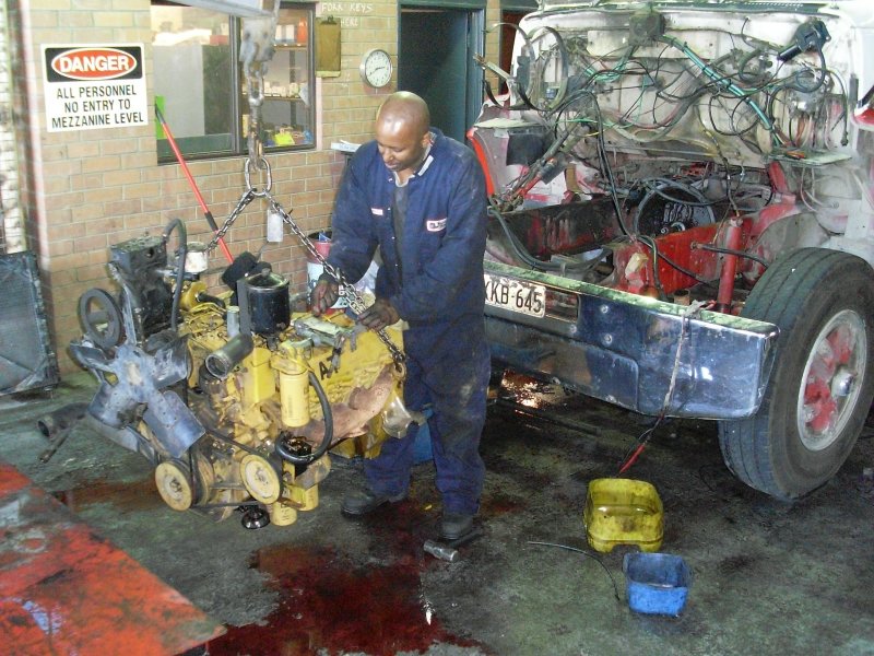 Out with the old engine ready for strip down